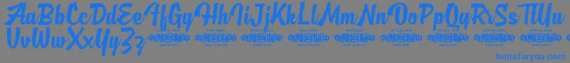 MjAlghifariDemo Font – Blue Fonts on Gray Background