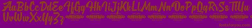 MjAlghifariDemo Font – Brown Fonts on Purple Background