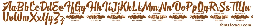 MjAlghifariDemo Font – Brown Fonts on White Background