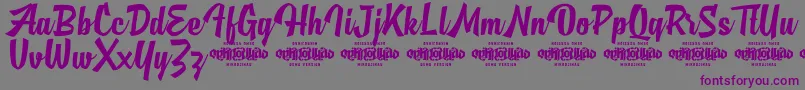 MjAlghifariDemo Font – Purple Fonts on Gray Background