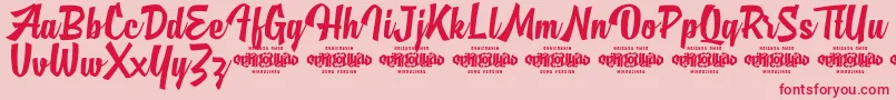 MjAlghifariDemo Font – Red Fonts on Pink Background