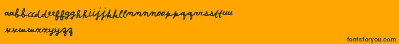 Posterscriptb Font – Black Fonts on Orange Background