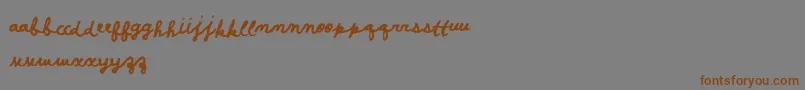 Posterscriptb Font – Brown Fonts on Gray Background