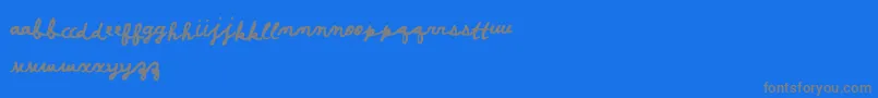 Posterscriptb Font – Gray Fonts on Blue Background