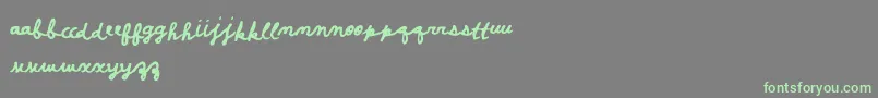 fuente Posterscriptb – Fuentes Verdes Sobre Fondo Gris
