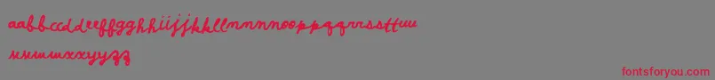 Posterscriptb Font – Red Fonts on Gray Background