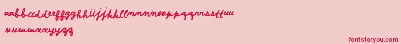 Posterscriptb Font – Red Fonts on Pink Background