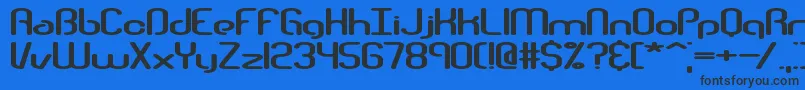 Telephas Font – Black Fonts on Blue Background