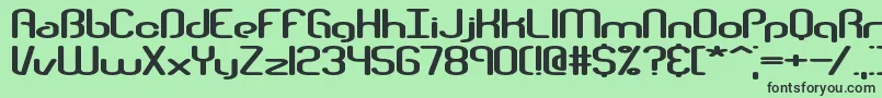 フォントTelephas – 緑の背景に黒い文字