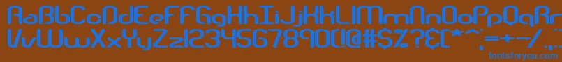 Telephas Font – Blue Fonts on Brown Background