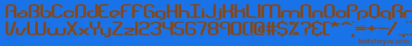 Telephas Font – Brown Fonts on Blue Background