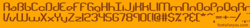 Telephas Font – Brown Fonts on Orange Background