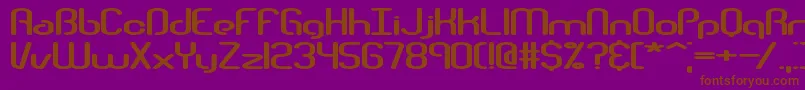 フォントTelephas – 紫色の背景に茶色のフォント