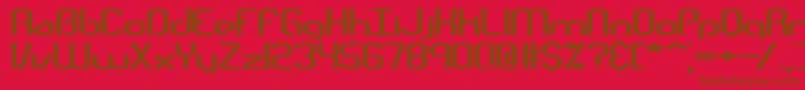 Telephas-fontti – ruskeat fontit punaisella taustalla