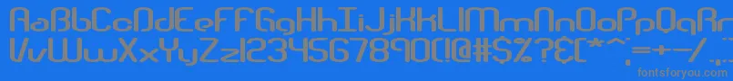 Telephas-fontti – harmaat kirjasimet sinisellä taustalla