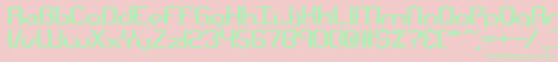 Telephas Font – Green Fonts on Pink Background