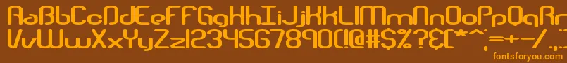 Telephas Font – Orange Fonts on Brown Background