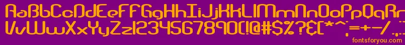 Telephas Font – Orange Fonts on Purple Background
