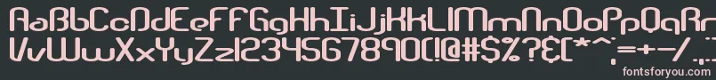 Telephas-fontti – vaaleanpunaiset fontit mustalla taustalla