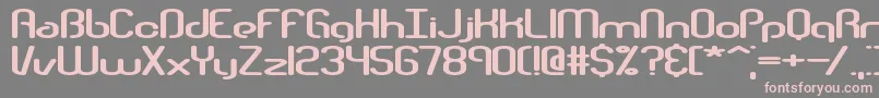 フォントTelephas – 灰色の背景にピンクのフォント