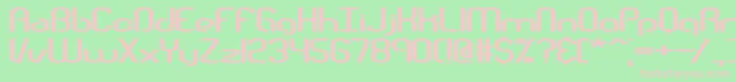 Telephas-fontti – vaaleanpunaiset fontit vihreällä taustalla