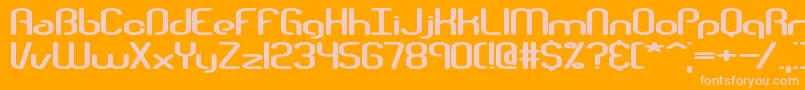 フォントTelephas – オレンジの背景にピンクのフォント