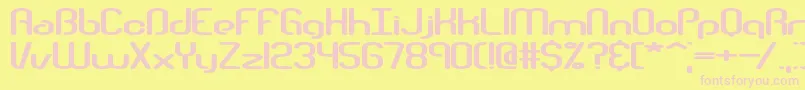 Telephas Font – Pink Fonts on Yellow Background