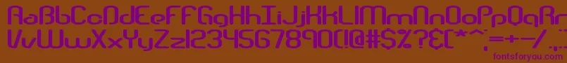 Telephas Font – Purple Fonts on Brown Background