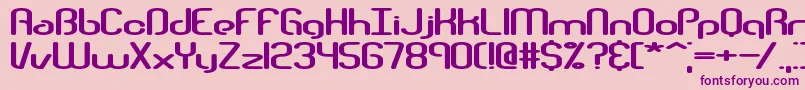 Telephas Font – Purple Fonts on Pink Background