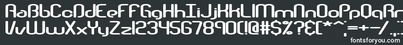 Telephas-fontti – valkoiset fontit mustalla taustalla