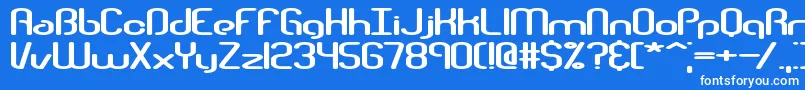 フォントTelephas – 青い背景に白い文字
