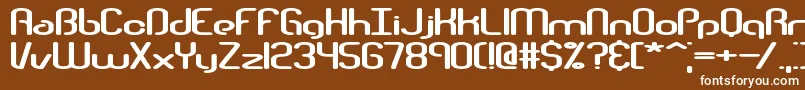 Telephas Font – White Fonts on Brown Background