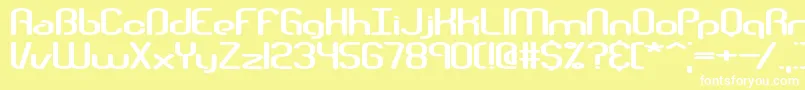 Telephas-fontti – valkoiset fontit keltaisella taustalla