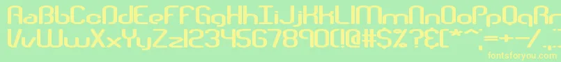 Telephas Font – Yellow Fonts on Green Background