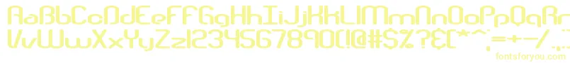 Telephas Font – Yellow Fonts on White Background