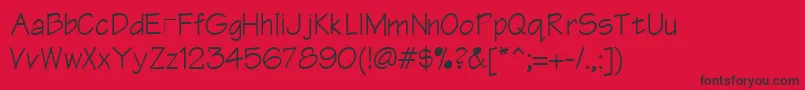 WoolkarthBoldBold Font – Black Fonts on Red Background