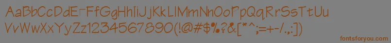 WoolkarthBoldBold Font – Brown Fonts on Gray Background