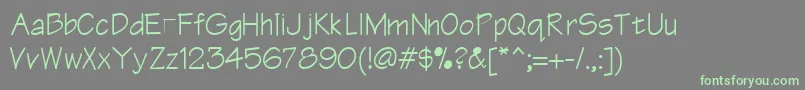 WoolkarthBoldBold Font – Green Fonts on Gray Background