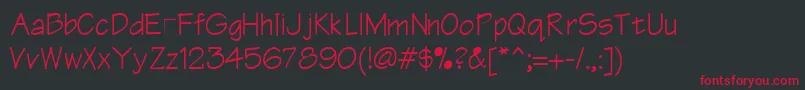 WoolkarthBoldBold Font – Red Fonts on Black Background