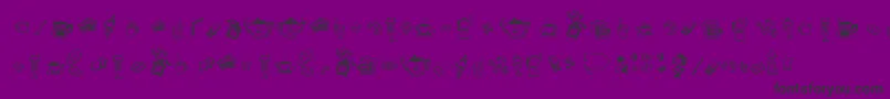 DoodleCoffeeScents Font – Black Fonts on Purple Background