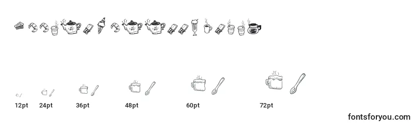 DoodleCoffeeScents Font Sizes