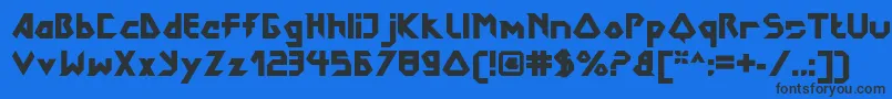 DokterbryceBlack Font – Black Fonts on Blue Background