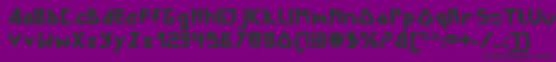 フォントDokterbryceBlack – 紫の背景に黒い文字