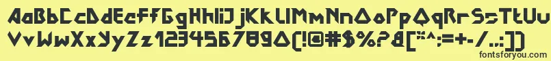 DokterbryceBlack Font – Black Fonts on Yellow Background