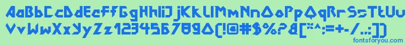 DokterbryceBlack Font – Blue Fonts on Green Background