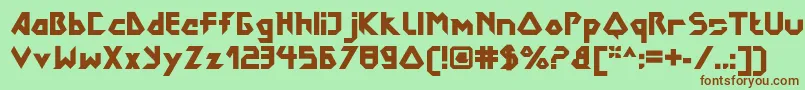 DokterbryceBlack Font – Brown Fonts on Green Background