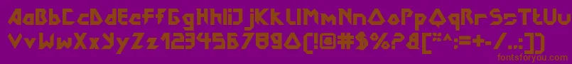 フォントDokterbryceBlack – 紫色の背景に茶色のフォント