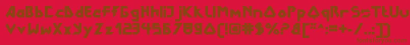 DokterbryceBlack Font – Brown Fonts on Red Background