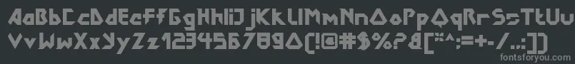 DokterbryceBlack-fontti – harmaat kirjasimet mustalla taustalla