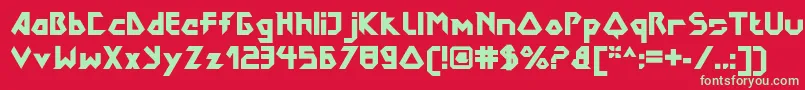 DokterbryceBlack Font – Green Fonts on Red Background